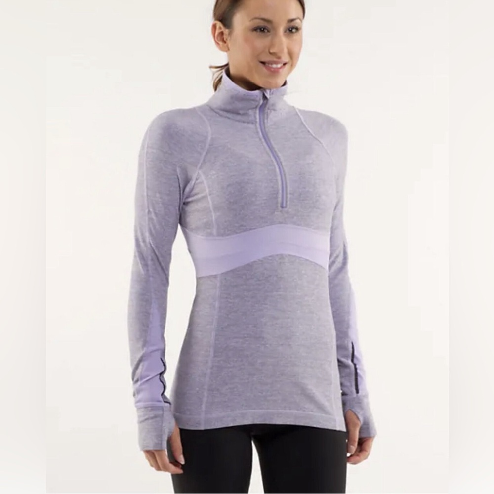 Lululemon Full Tilt Run Half Zip Pullover - Size 8 - Lavender